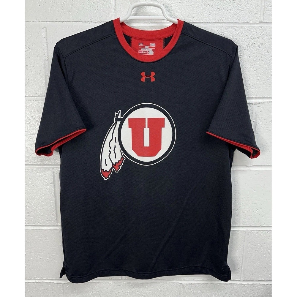 Under Armour Mesh Jersey Black Utah Utes HeatGear / Mens Large